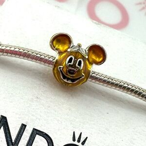 Authentic Pandora Mickey Mouse Halloween Pumpkin Charm #799599C01